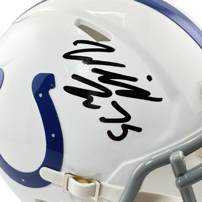Will Fries Signed Indianapolis Colts Speed Mini Football Helmet (Beckett)