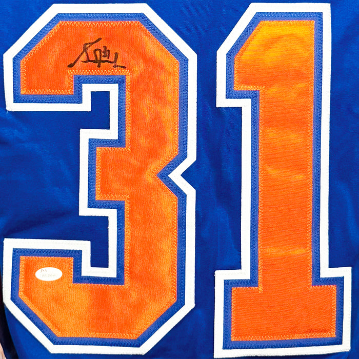 Grant Fuhr Signed Edmonton Blue Hockey Jersey (JSA)