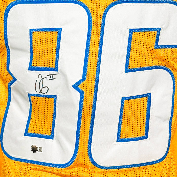 Oronde Gadsden Signed Los Angeles Yellow Football Jersey (Beckett)