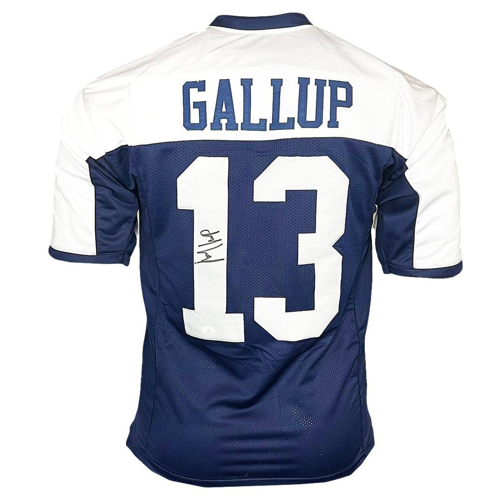 Michael Gallup Signed Dallas Thanksgiving Football Jersey (JSA) - RSA
