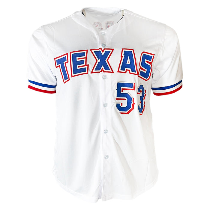 Adolis Garcia Signed Texas White Baseball Jersey (Beckett)