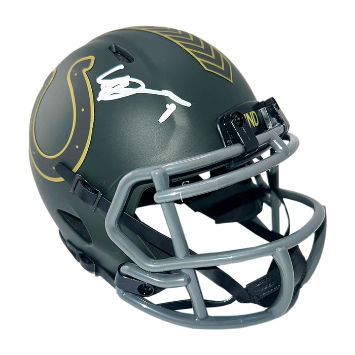 Sauce Gardner Signed Indianapolis Colts Salute 2025 Mini Football Helmet (Beckett)