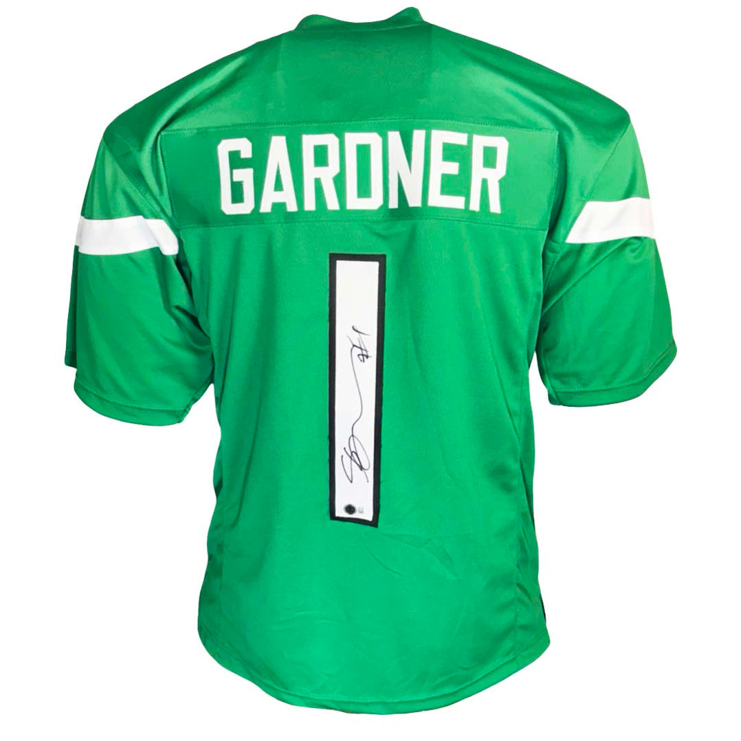 Sauce Gardner Signed New York Green Shadow Numbers Football Jersey (Be