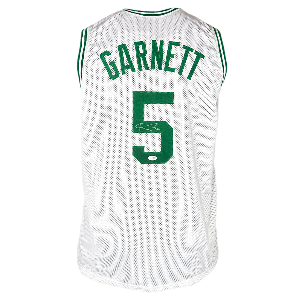 Kevin Garnett Signed Boston White Basketball Jersey (JSA)