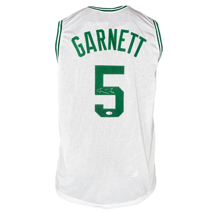 Kevin Garnett Signed Boston White Basketball Jersey (JSA)