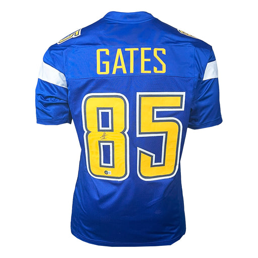 Antonio Gates Signed Los Angeles Royal Blue Football Jersey (Beckett)