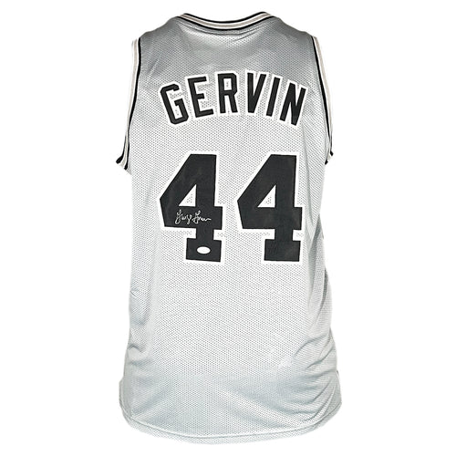 George Gervin Signed San Antonio Grey Basketball Jersey (JSA) — RSA