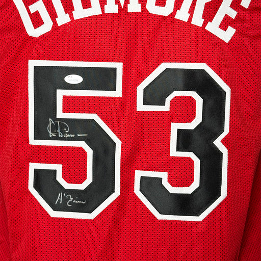 Artis Gilmore Signed A-Train Inscription Chicago Red Basketball Jersey (JSA)