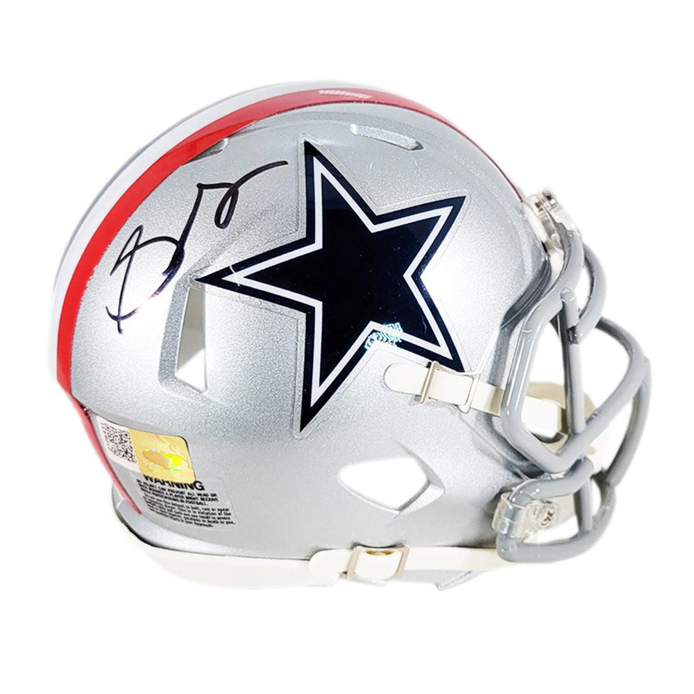 Stephon Gilmore Signed Dallas Cowboys Throwback 1976 Speed Mini Football Helmet (JSA) - RSA