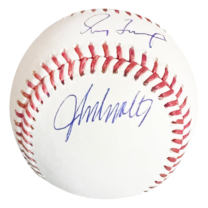 Glavine, Maddux, Smoltz Signed Rawlings Official Major League