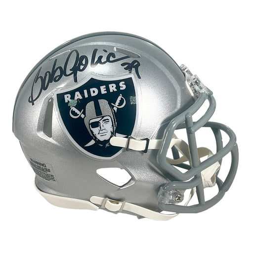 Bob Golic Signed Las Vegas Raiders Speed Mini Football Helmet (JSA)