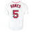 Jonny Gomes Signed 2013 WS Champs, Boston Strong Inscription Boston White Baseball Jersey (Beckett)