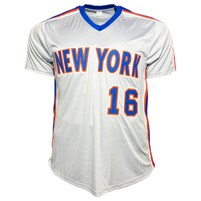 Dwight Gooden Signed 84 NL ROY Inscription New York Grey Baseball Jersey (JSA)