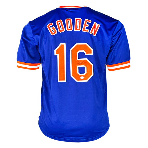 Dwight "Doc" Gooden Signed New York Blue Baseball Jersey (JSA)