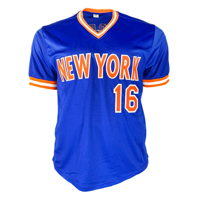 Dwight "Doc" Gooden Signed New York Blue Baseball Jersey (JSA)