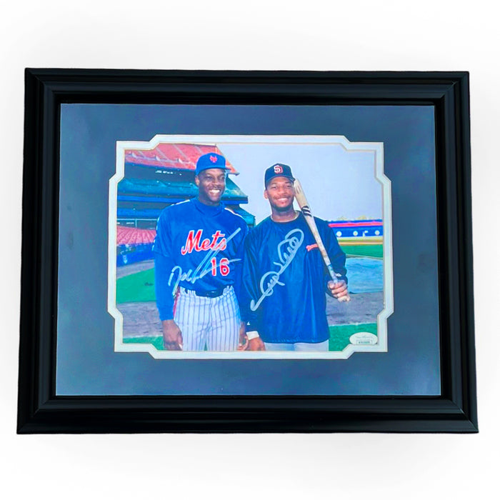 Gary Sheffield and Doc Gooden Signed Pose 8 Baseball Framed 8x10 Photo (JSA)