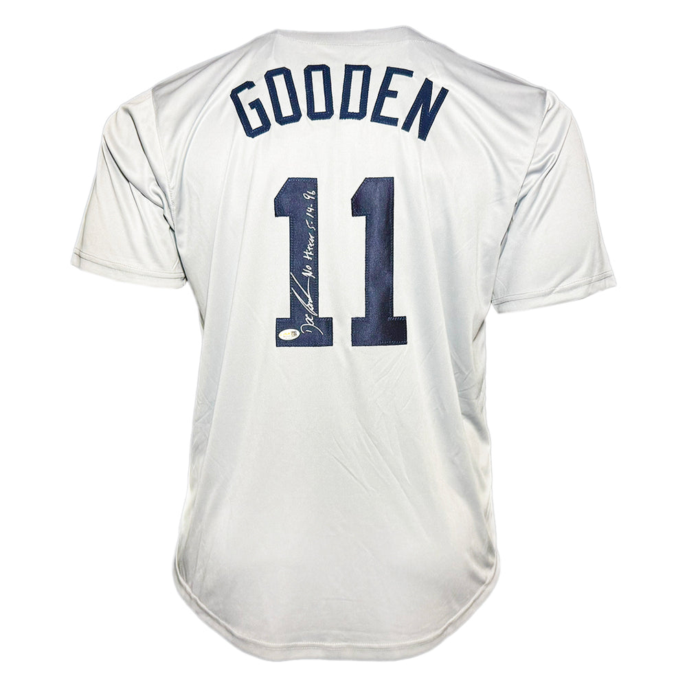 Dwight Gooden Signed No Hitter 5-14-96 Inscription New York Grey Baseball Jersey (JSA)
