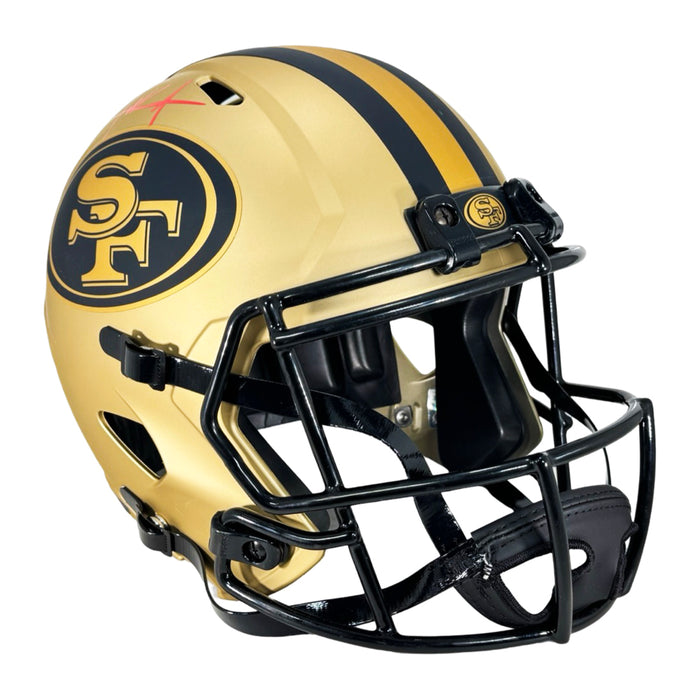 Frank Gore Signed San Francisco 49ers Rave Full-Size Replica Football Helmet (Beckett)