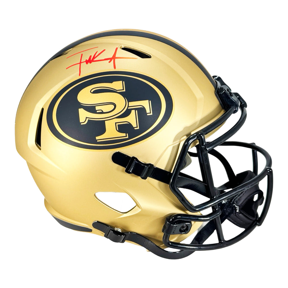 Frank Gore Signed San Francisco 49ers Rave Full-Size Replica Football Helmet (Beckett)