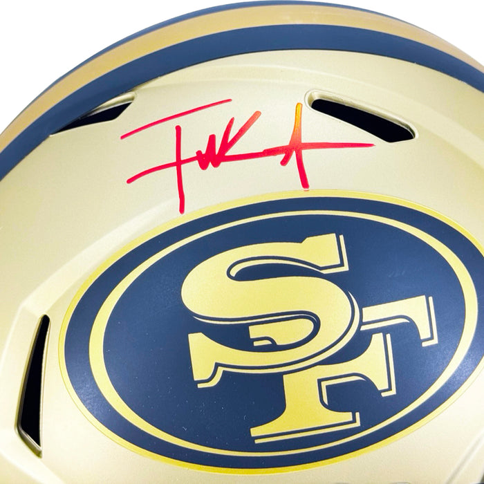 Frank Gore Signed San Francisco 49ers Rave Full-Size Replica Football Helmet (Beckett)