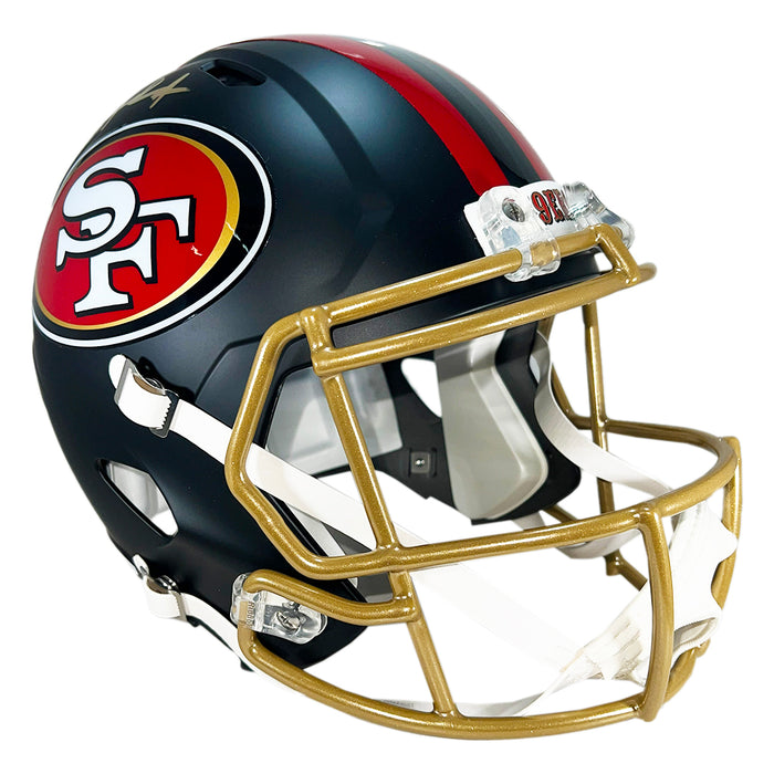 Frank Gore Signed San Francisco 49ers Rivalries Speed Full-Size Replica Football Helmet (Beckett)