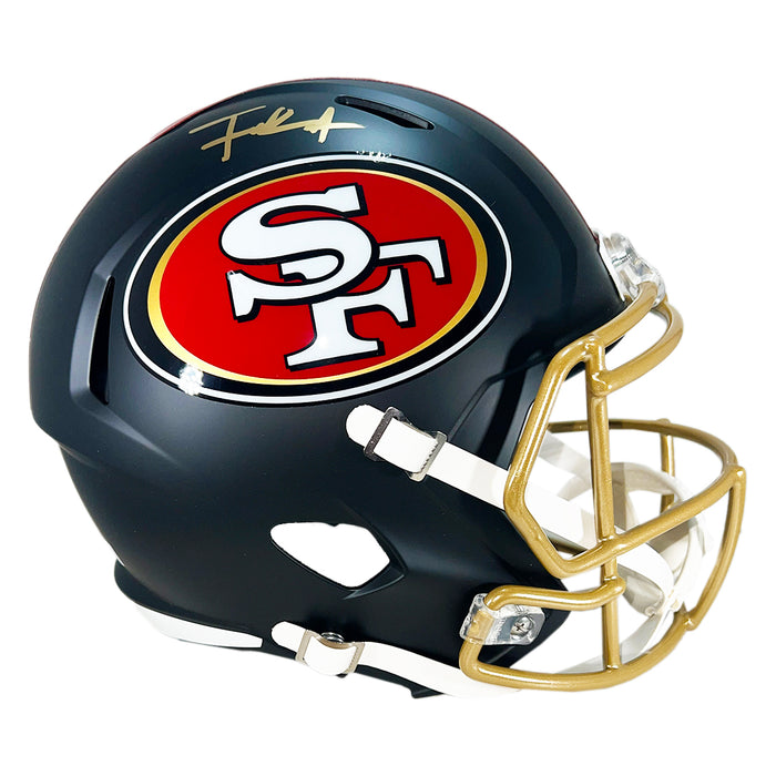 Frank Gore Signed San Francisco 49ers Rivalries Speed Full-Size Replica Football Helmet (Beckett)