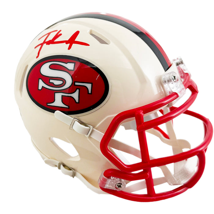 Frank Gore Signed San Francisco 49ers Retro Speed Mini Football Helmet (Beckett)