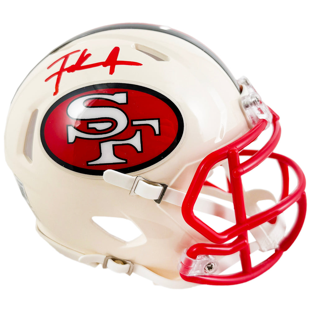 Frank Gore Signed San Francisco 49ers Retro Speed Mini Football Helmet (Beckett)