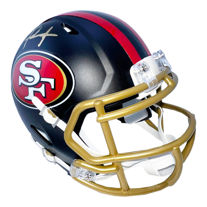 Frank Gore Signed San Francisco 49ers Rivalries Speed Mini Football Helmet (Beckett)