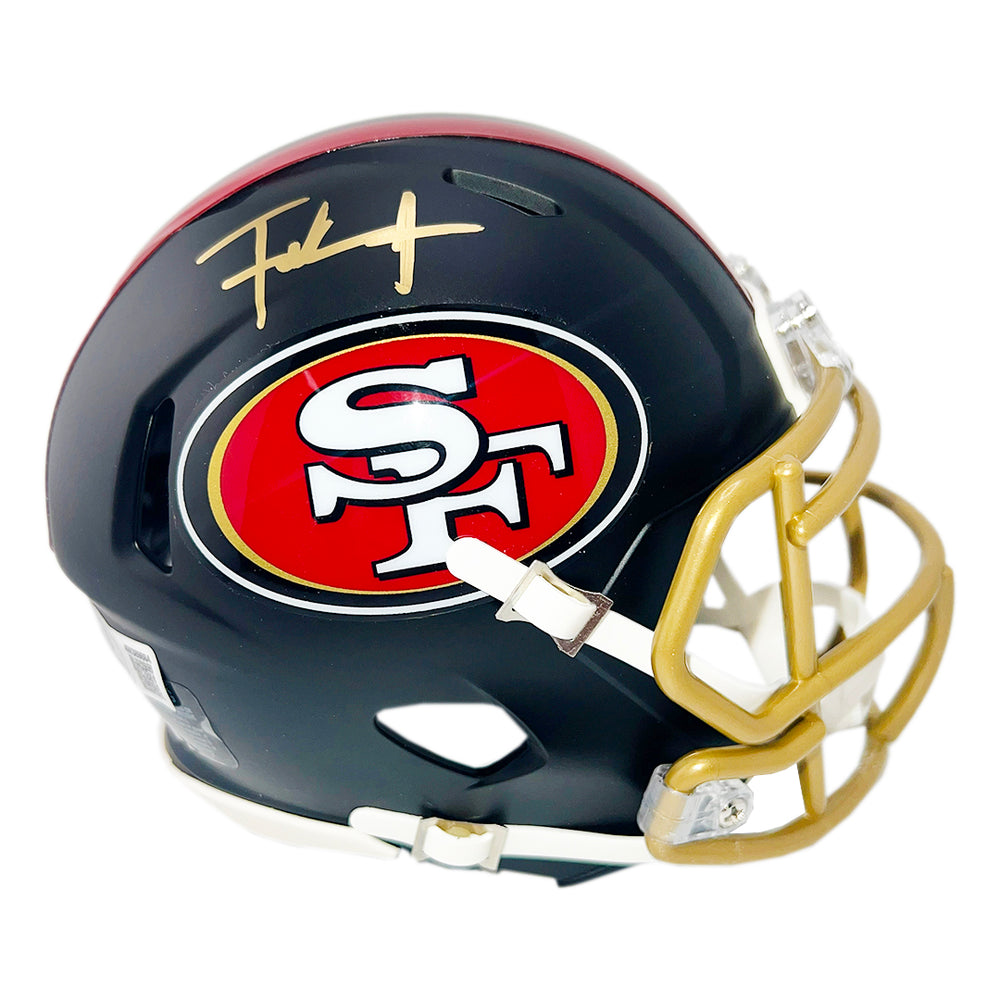 Frank Gore Signed San Francisco 49ers Rivalries Speed Mini Football Helmet (Beckett)