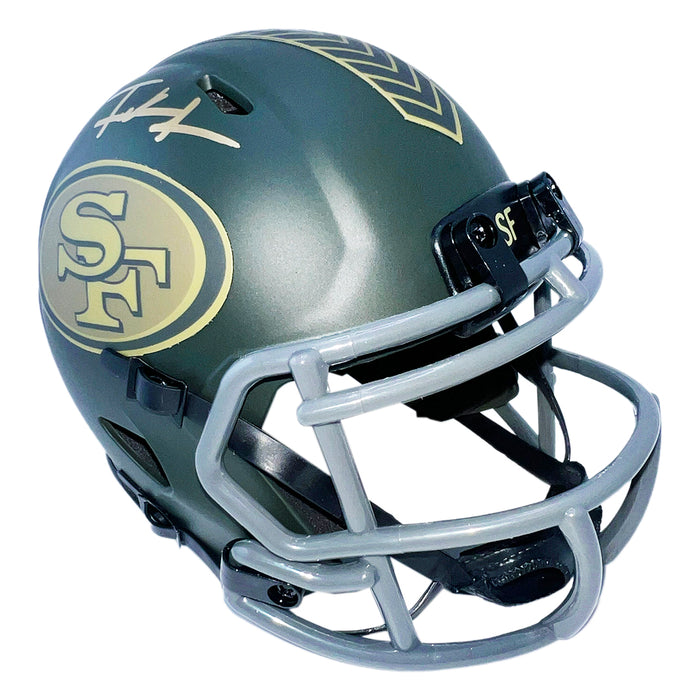 Frank Gore Signed San Francisco 49ers Salute 2025 Mini Football Helmet (Beckett)