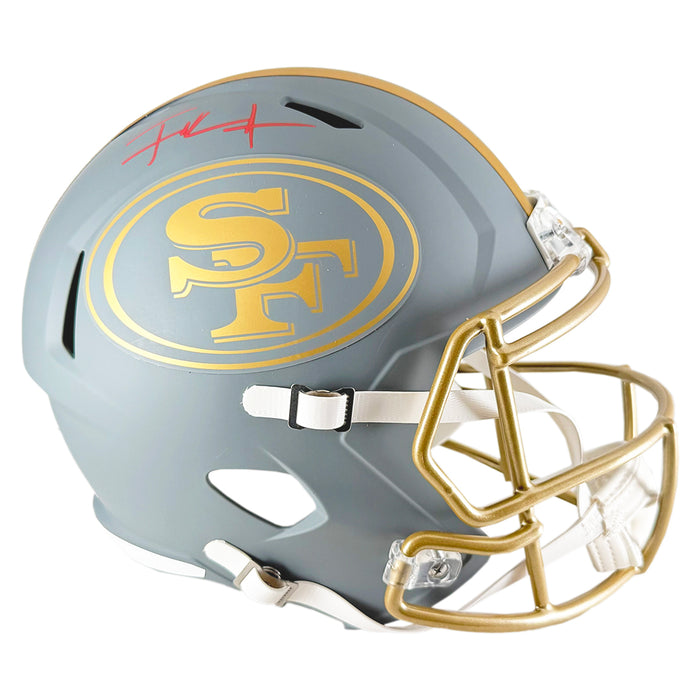 Frank Gore Signed San Francisco 49ers Slate Alternate Speed Full-Size Replica Football Helmet (Beckett)