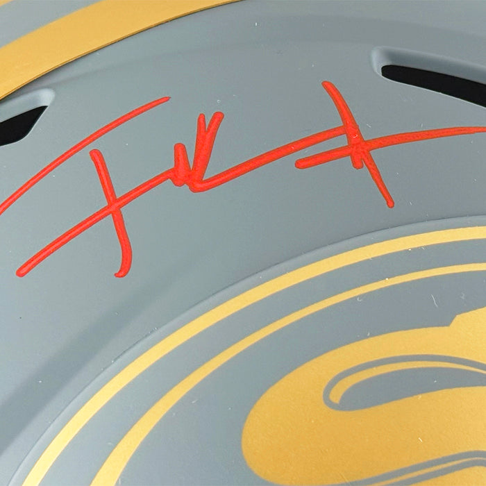 Frank Gore Signed San Francisco 49ers Slate Alternate Speed Full-Size Replica Football Helmet (Beckett)