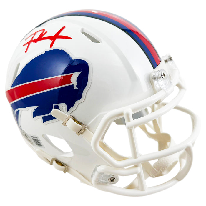 Frank Gore Signed Red Ink Buffalo Bills Speed Mini Football Helmet (Beckett)
