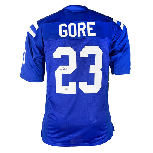 Frank Gore Signed Indianapolis Blue Football Jersey (JSA)
