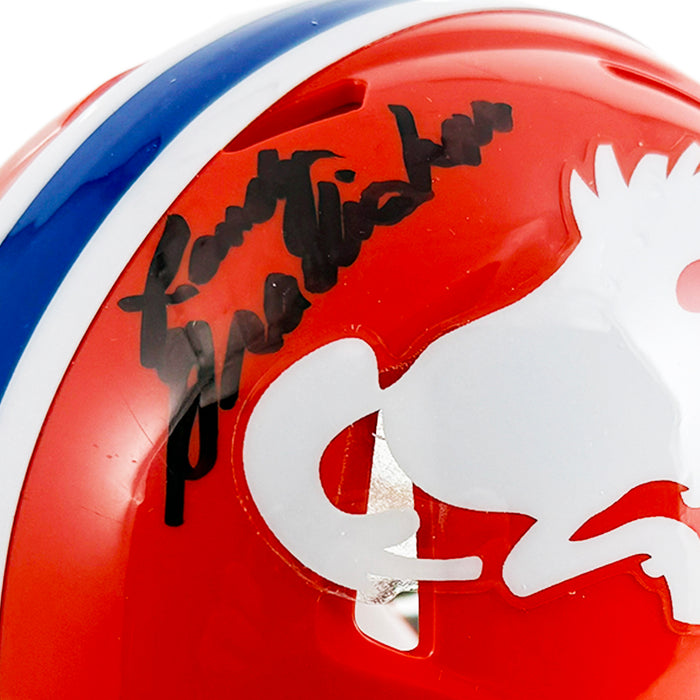 Randy Gradishar Signed Denver Broncos Throwback 1966 Speed Mini Football Helmet (JSA)