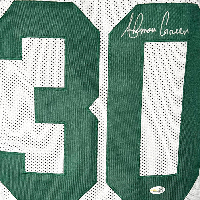 Ahman Green Signed Green Bay White Game Style Football Jersey (JSA)