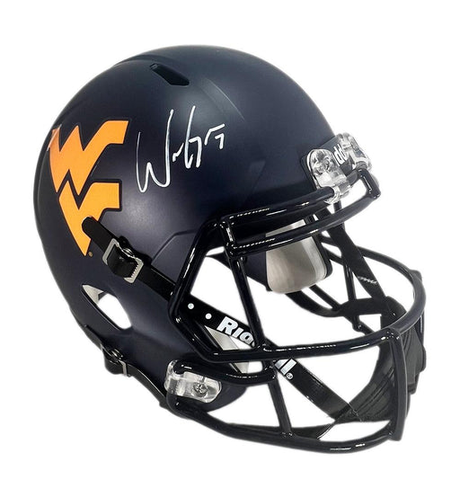 Will Grier Signed West Virginia Mountaineers Speed Full-Size Replica Football Helmet (Beckett) - RSA