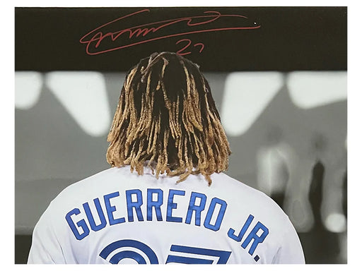 Vladimir Guerrero Jr Signed Toronto Framed 16x20 Baseball Photo (JSA)
