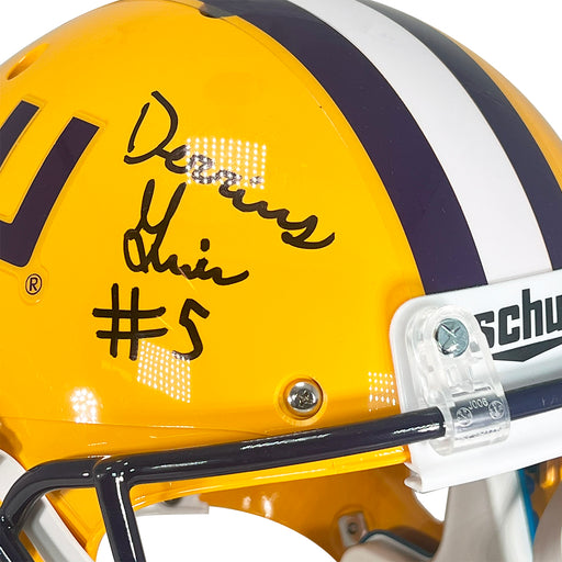 Darius Guice Signed LSU Tigers Yellow Full-Size Schutt Replica Football Helmet (JSA)