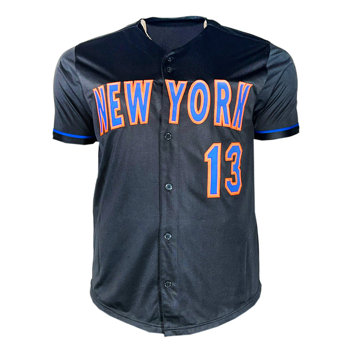 Luis Guillorme Signed LFGM Inscription New York Black Baseball Jersey (JSA)