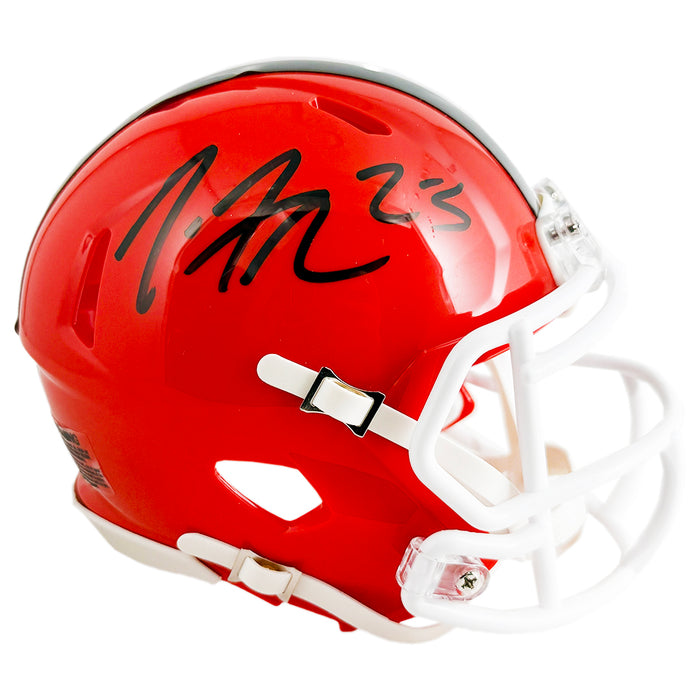 Joe Haden Signed Cleveland Browns Throwback 75-05 Speed Mini Football Helmet (JSA)