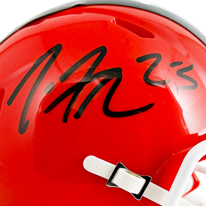 Joe Haden Signed Cleveland Browns Throwback 75-05 Speed Mini Football Helmet (JSA)