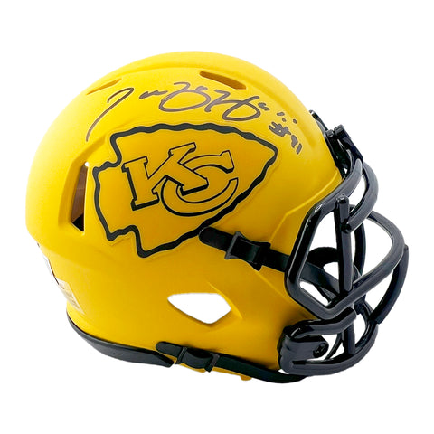 chiefs football helmet autographings Rashee Rice Signed Kansas City Speed Mini (JSA) the hologram can be reviewed online Patrick Mahomes Kansas City Chiefs