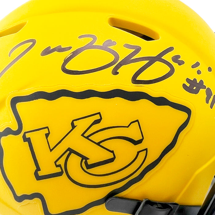 Tamba Hali Signed Kansas City Chiefs Rave Mini Football Helmet (Beckett)