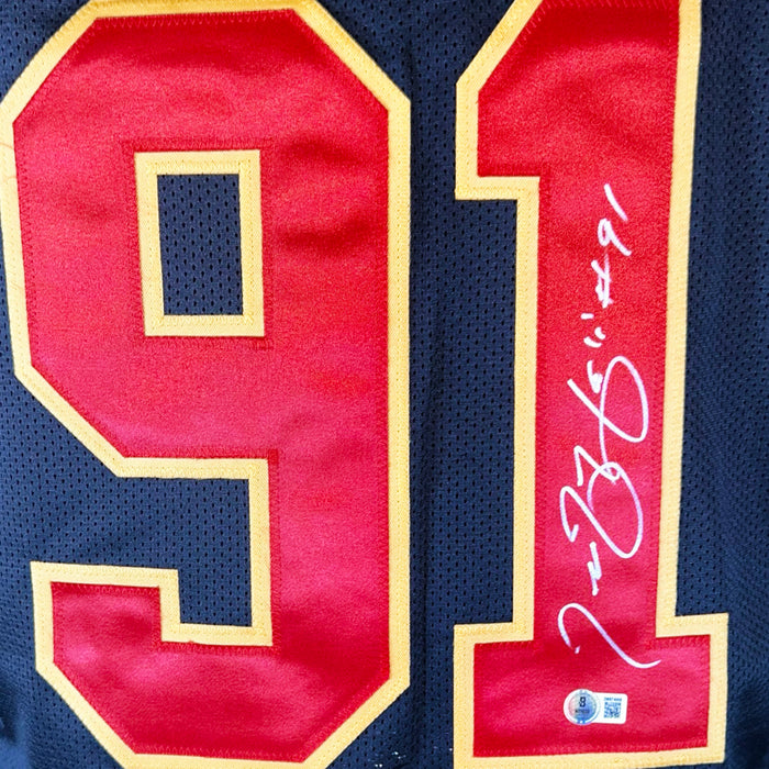 Tamba Hali Signed Kansas City Black Football Jersey (Beckett)