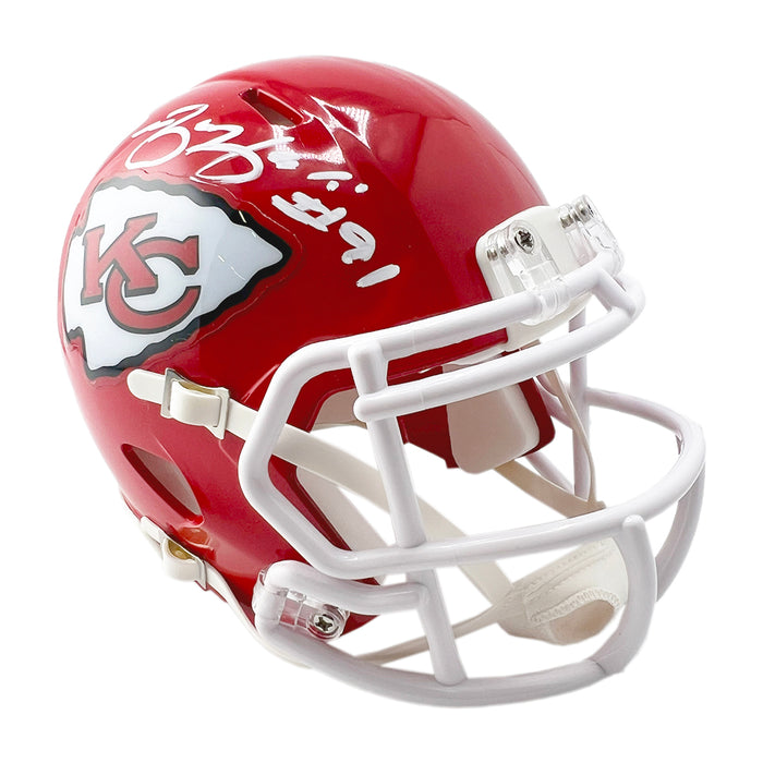Tamba Hali Signed Kansas City Chiefs Speed Mini Football Helmet (Beckett)