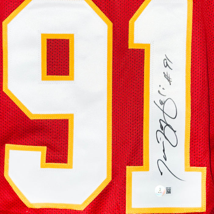 Tamba Hali Signed Kansas City Red Football Jersey (Beckett) — RSA