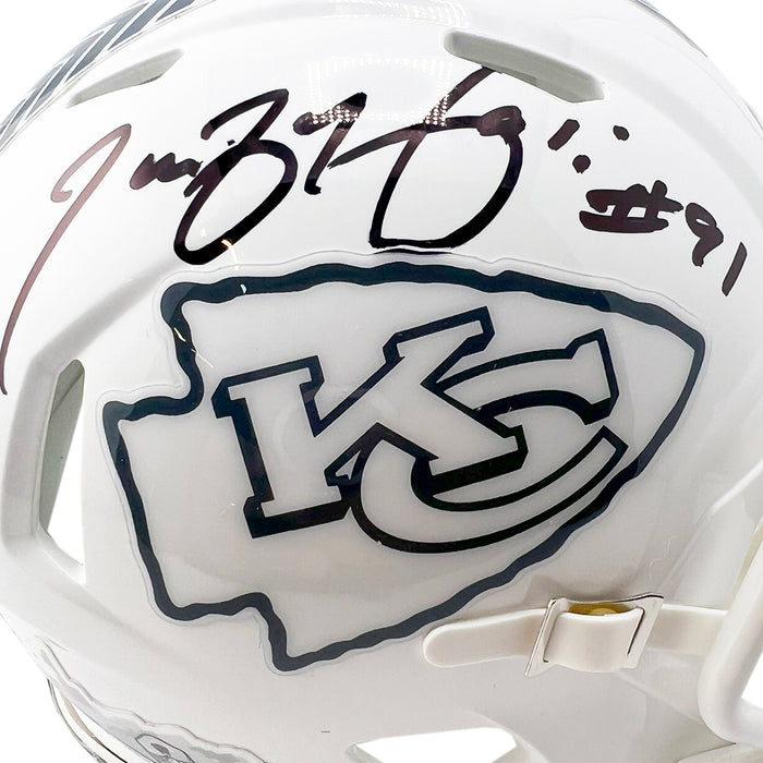Tamba Hali Signed Kansas City Chiefs Salute to Service 2024 Mini Football Helmet (Beckett)