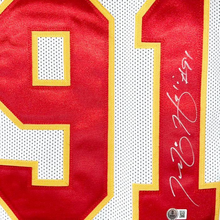 Tamba Hali Signed Kansas City White Football Jersey (Beckett)